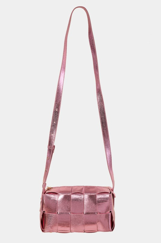 Fame Woven Crossbody Bag with Adjustable Strap Fame Woven Crossbody Bag with Adjustable Strap