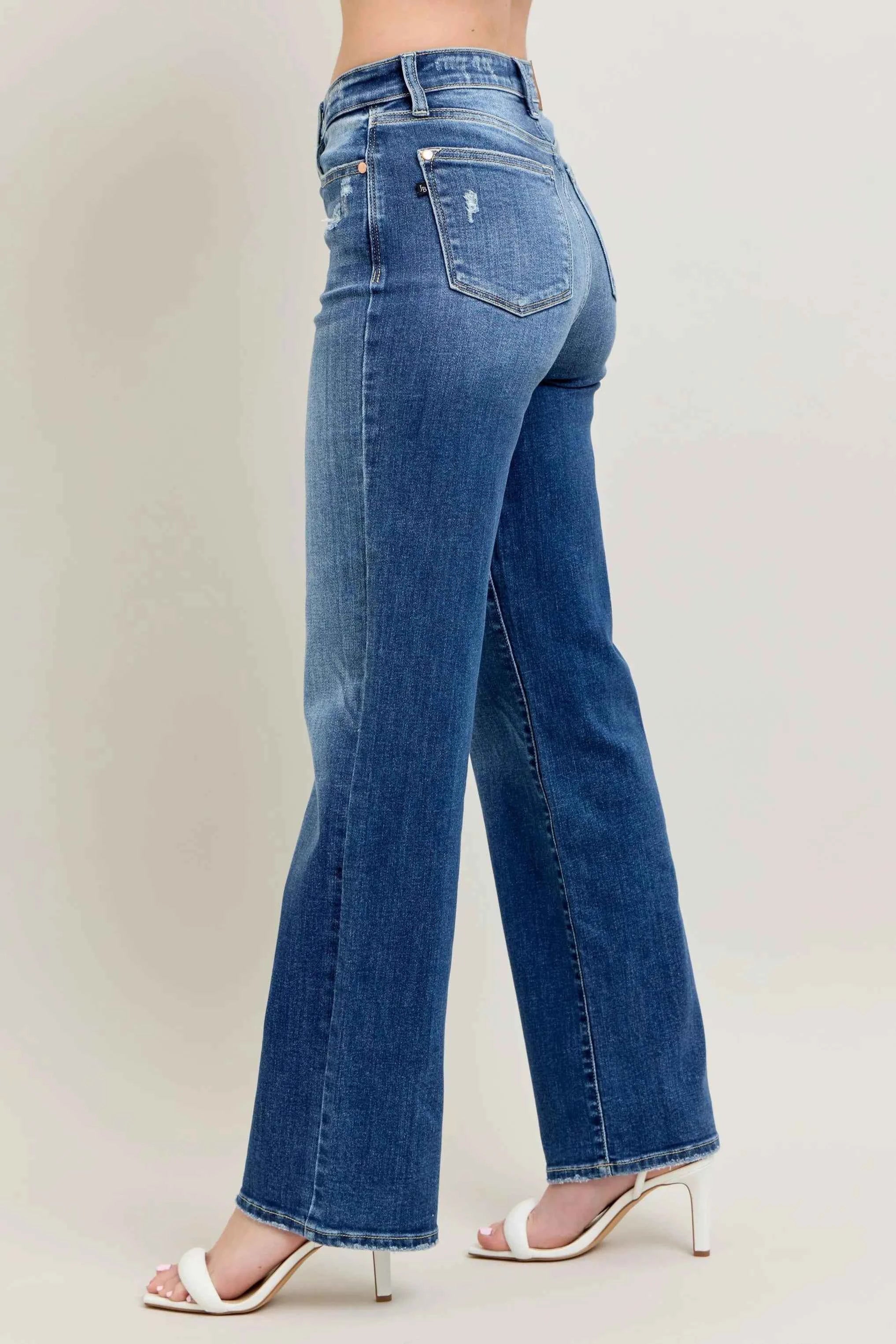 Judy Blue Full Size High Waist 90's Straight Leg Jeans Plus Size Judy Blue Full Size High Waist 90's Straight Leg Jeans Plus Size