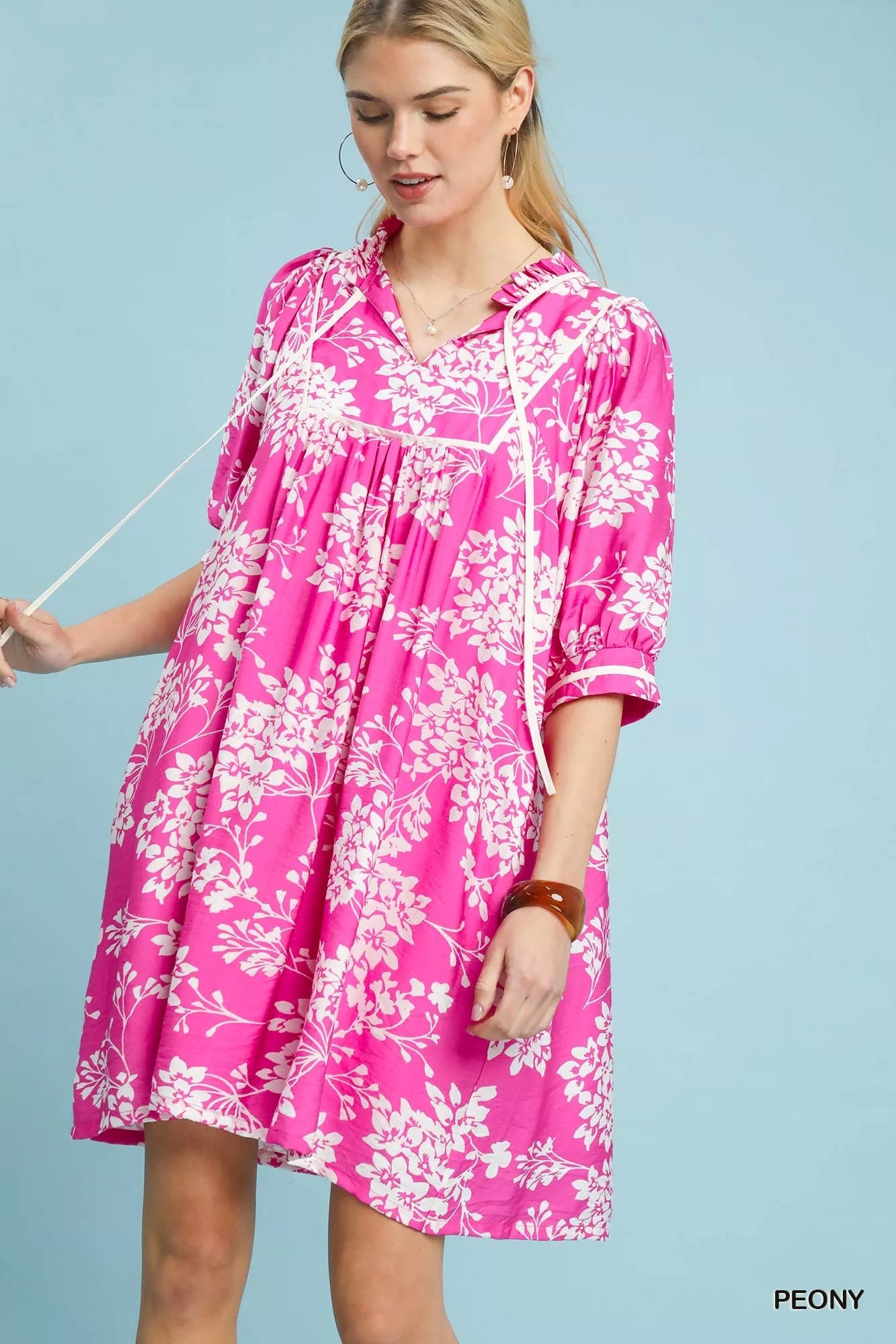 Umgee Floral Babydoll Dress with Pockets 1c78ee34-d026-42ff-8f41-1a0c74582ae6-Max-Origin