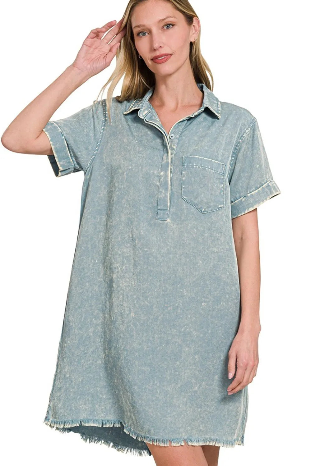 Zenana Tencel Mineral Washed Collared Shirts Dress 1ca4a53e-4aff-4ec2-ab71-1426f19191f5-Max-Origin