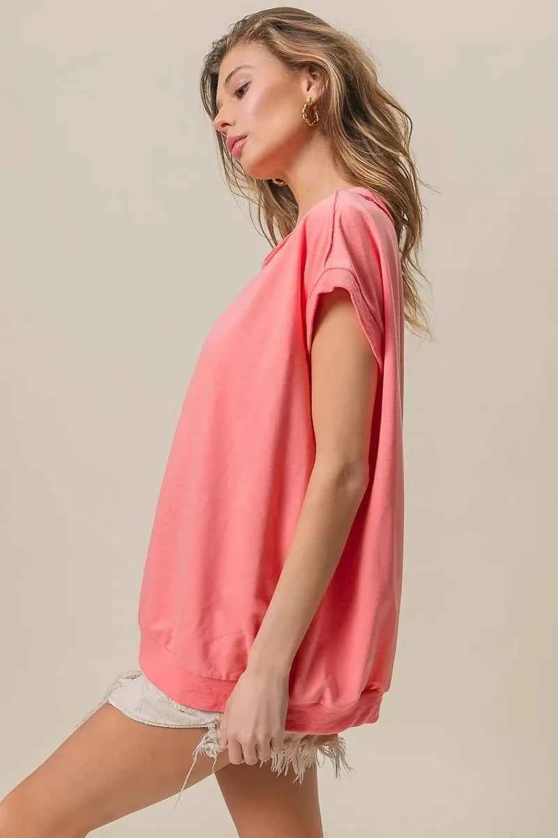 BiBi French Terry Drop Shoulder Basic Top BiBi French Terry Drop Shoulder Basic Top
