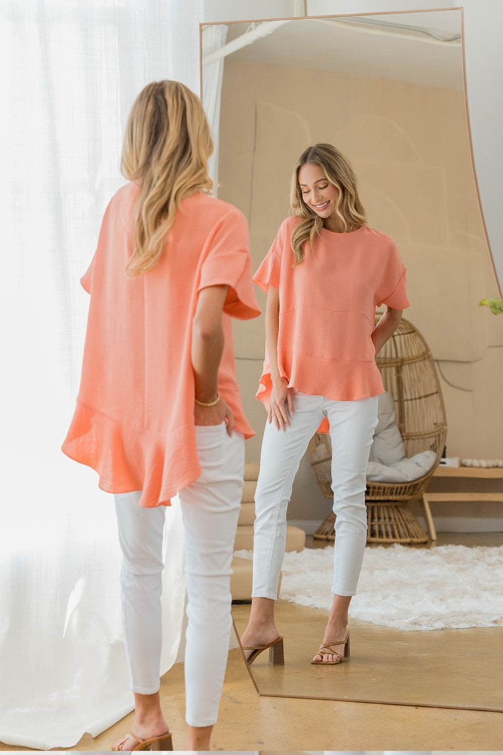 Sew In Love Round Neck Ruffled Top Sew In Love Round Neck Ruffled Top - TopFashionHQ