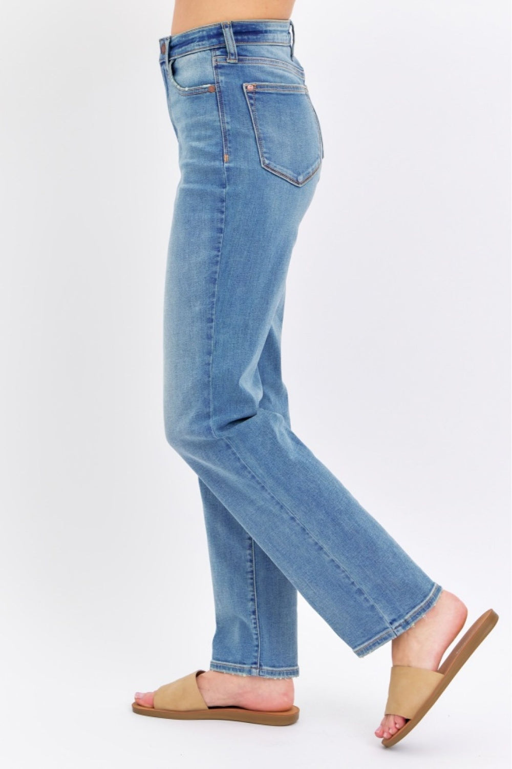 Judy Blue Full Size High Waist Straight Jeans Judy Blue Full Size High Waist Straight Jeans - TopFashionHQ