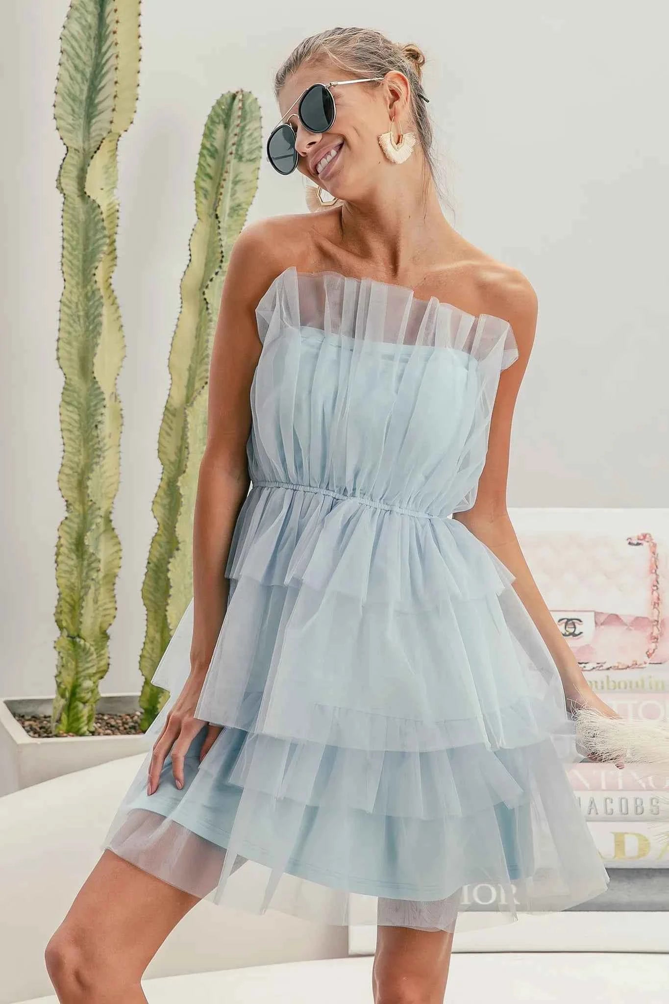 BiBi Sleeveless Layered Organza Dress BiBi Sleeveless Layered Organza Dress