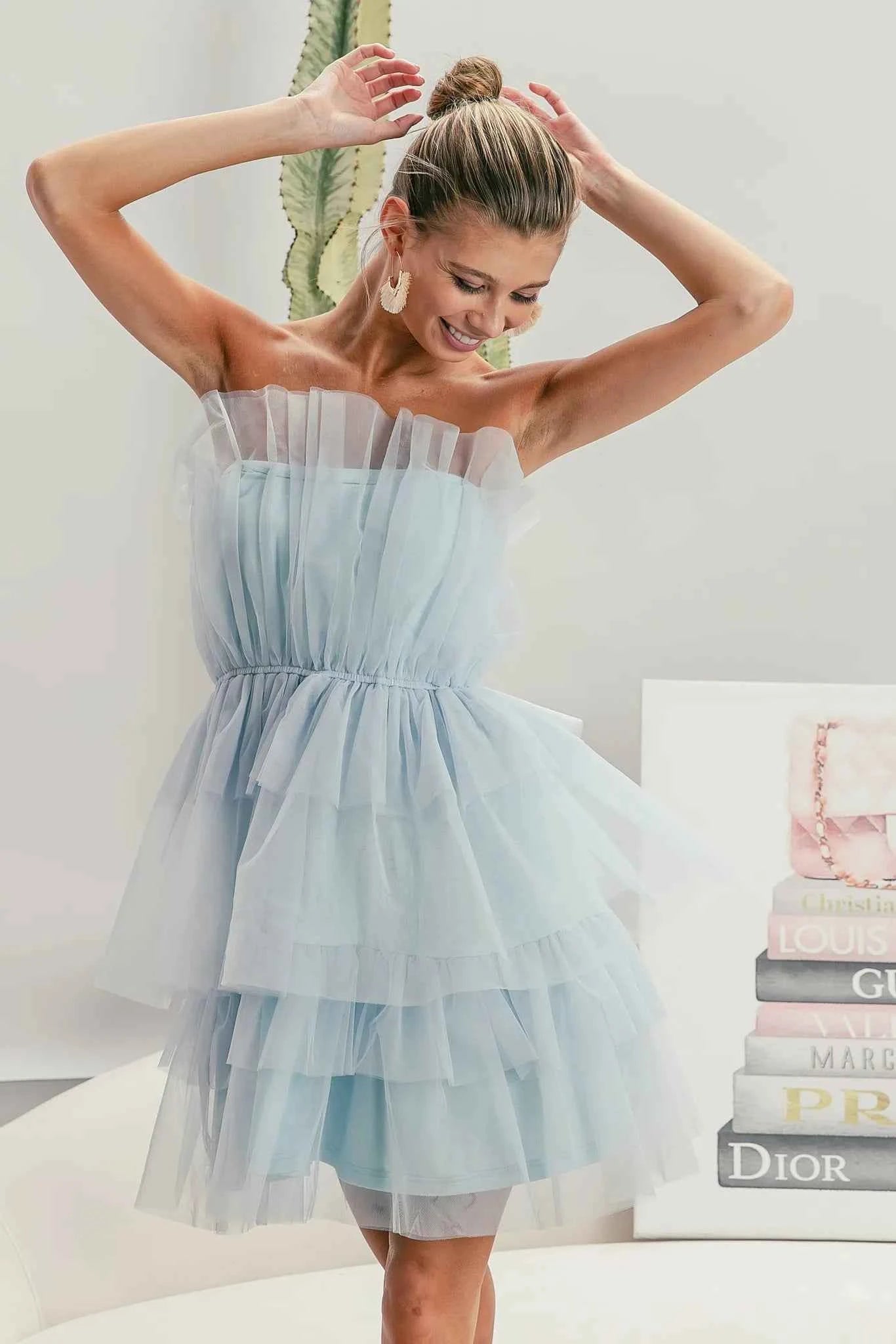BiBi Sleeveless Layered Organza Dress BiBi Sleeveless Layered Organza Dress