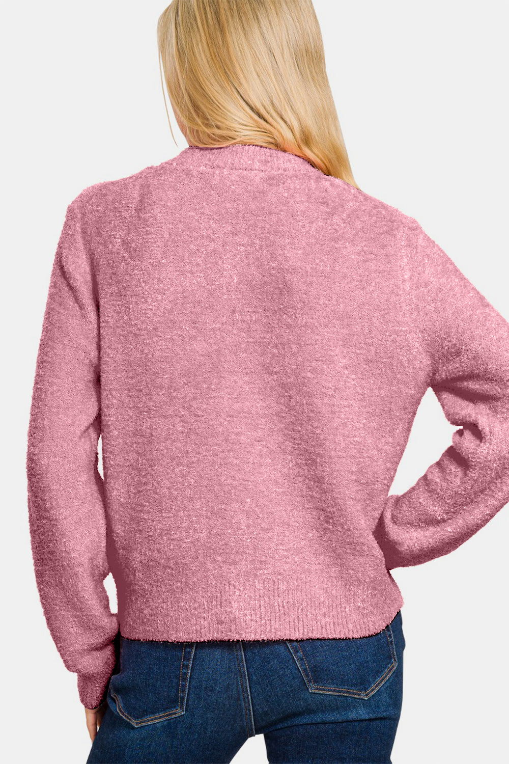 Zenana Button Down Long Sleeve Sweater Cardigan Zenana Button Down Long Sleeve Sweater Cardigan