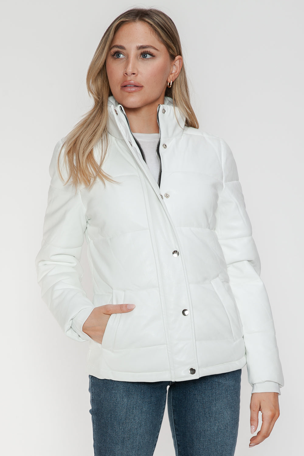 YMI Pocketed Zip Up Turtleneck Puffer Jacket YMI Pocketed Zip Up Turtleneck Puffer Jacket - TopFashionHQ