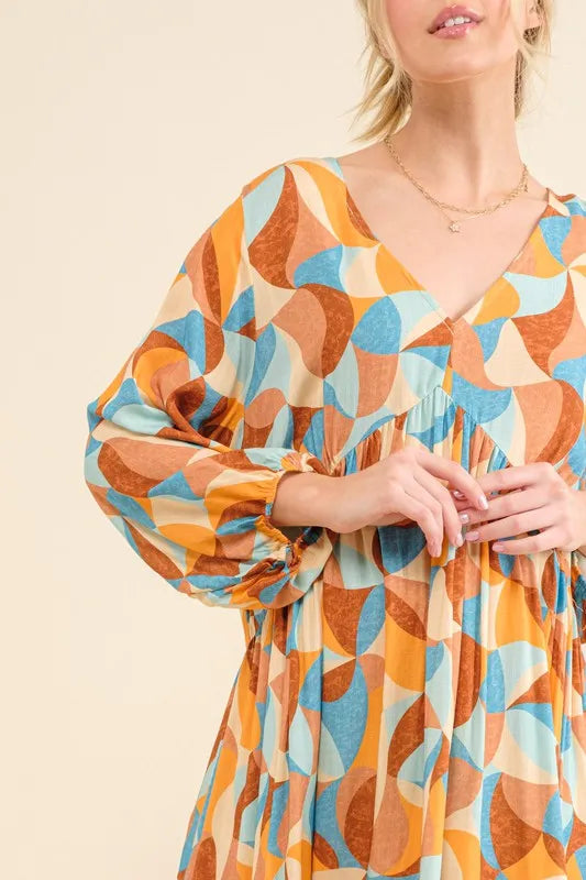 And The Why Printed Open Back Puff Sleeve Casual Dress 23f1a2cfa03b4b11b23013131305ff4e-Max-Origin