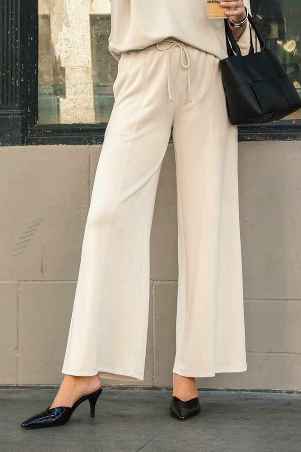 Umgee Full Size Drawstring Wide Leg Pants with Pockets Umgee Full Size Drawstring Wide Leg Pants with Pockets - TopFashionHQ