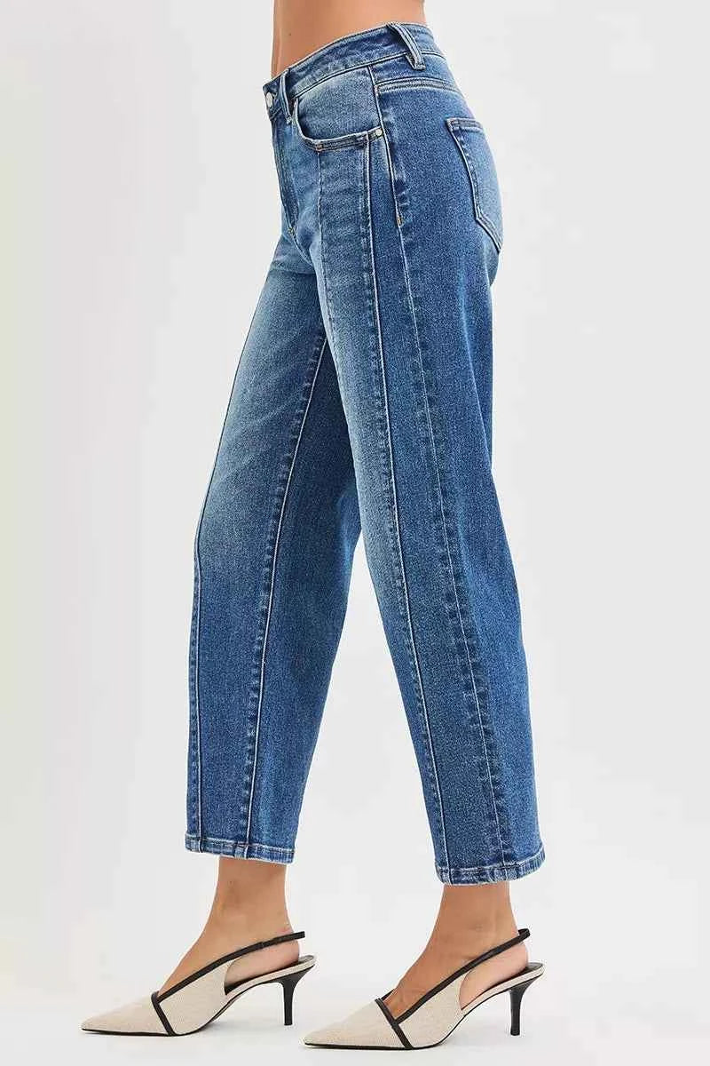 RISEN High Rise Crop Straight Jeans RISEN High Rise Crop Straight Jeans