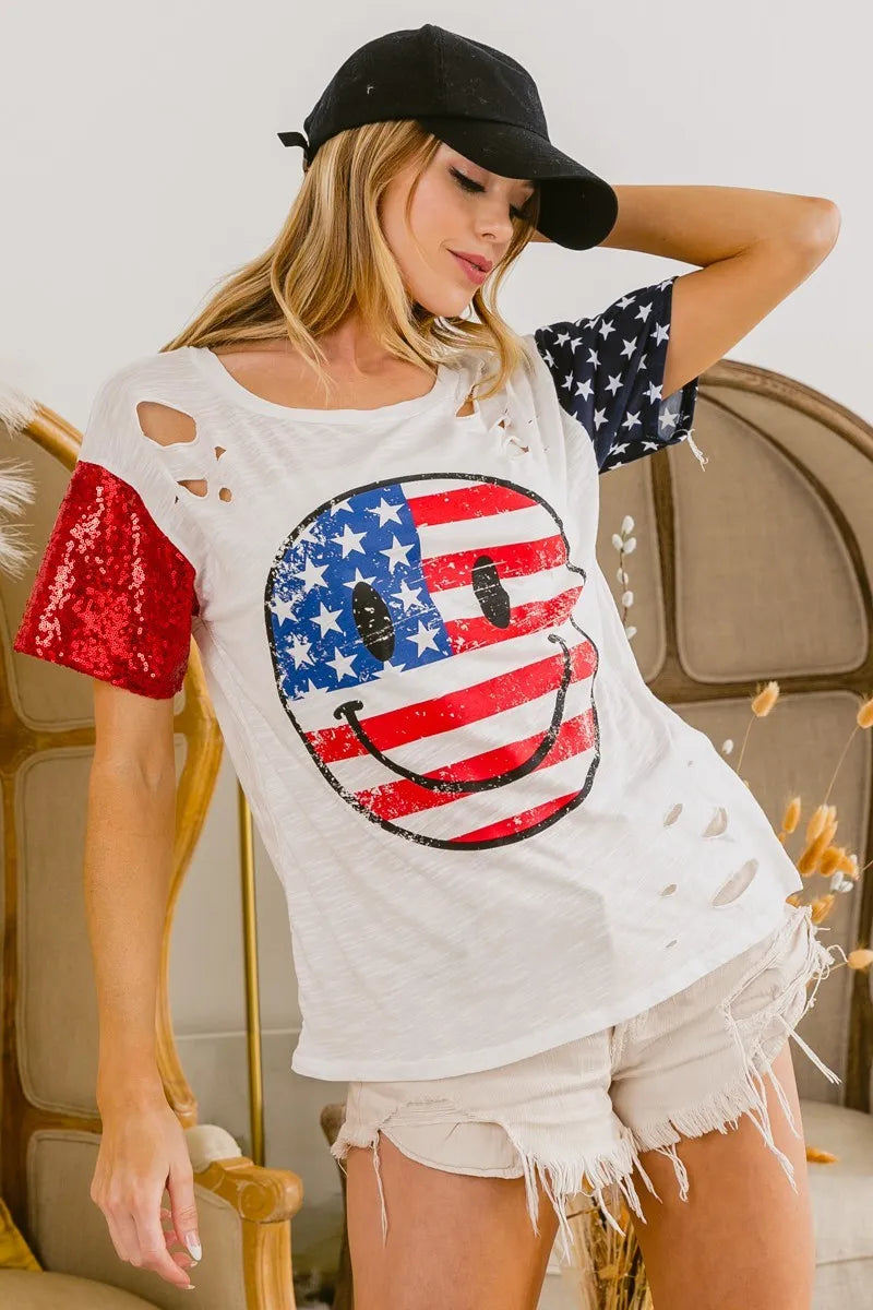BiBi Fourth Of July Top With Laser Cut And Smile Face 257727fc30ef424fba90c8593eda1b54-Max-Origin