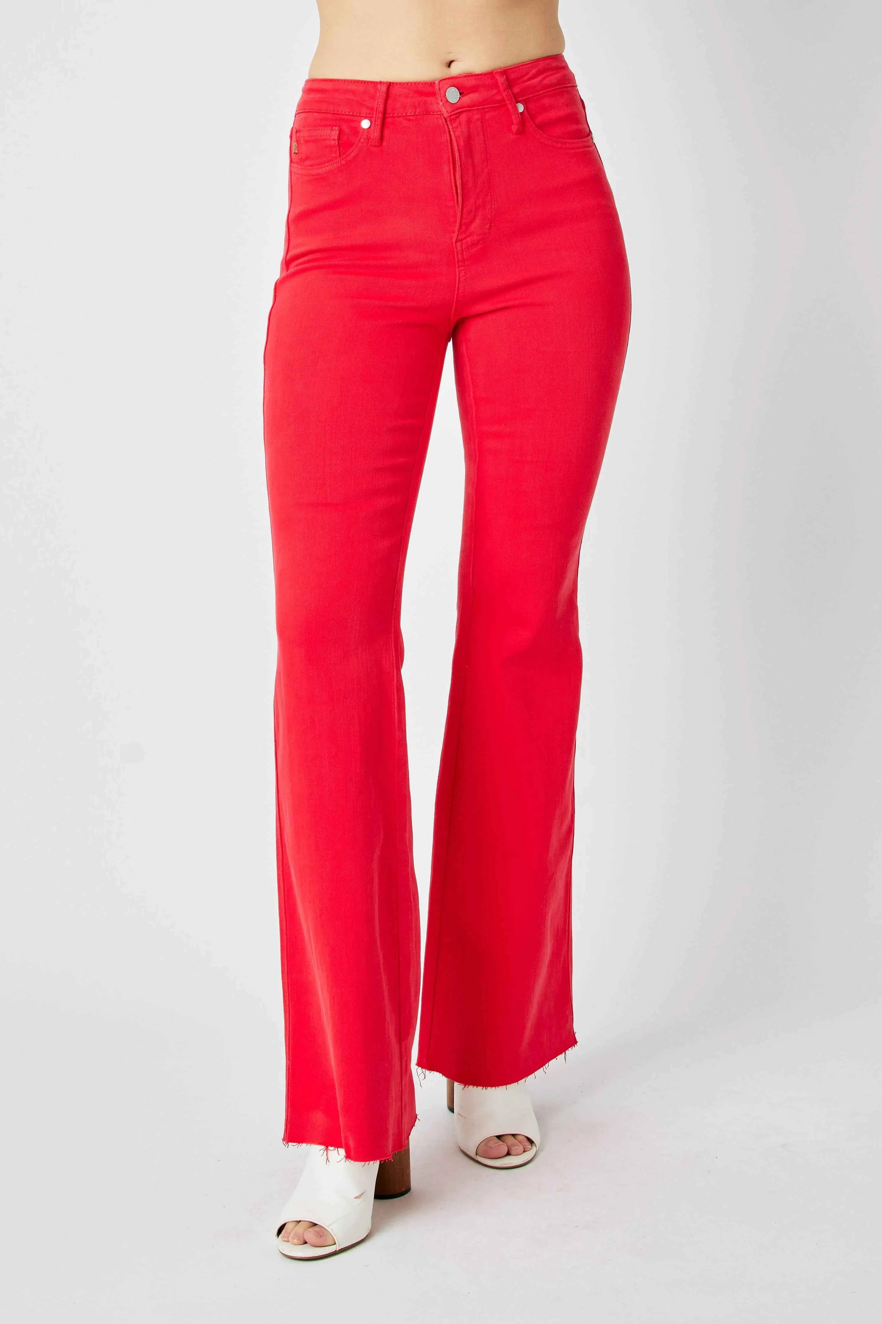 Judy Blue Full Size Hw Tummy Control Garment Dyed Flare Jeans Plus Size Judy Blue Full Size Hw Tummy Control Garment Dyed Flare Jeans Plus Size