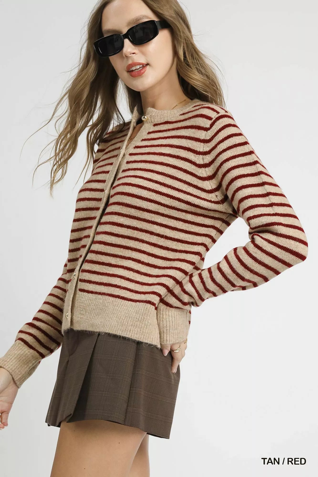 Umgee Striped Button-Up Knit Cardigan 25b7df5a-5e71-4003-adb8-31065d88b9a1-Max-Origin