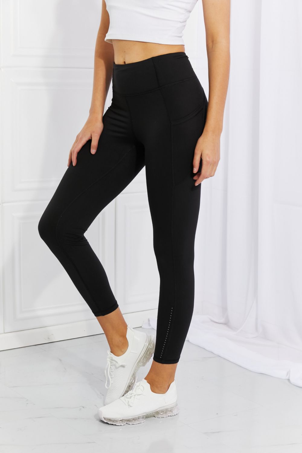Leggings Depot Full Size Strengthen and Lengthen Reflective Dot Active Leggings Leggings Depot Full Size Strengthen and Lengthen Reflective Dot Active Leggings - TopFashionHQ