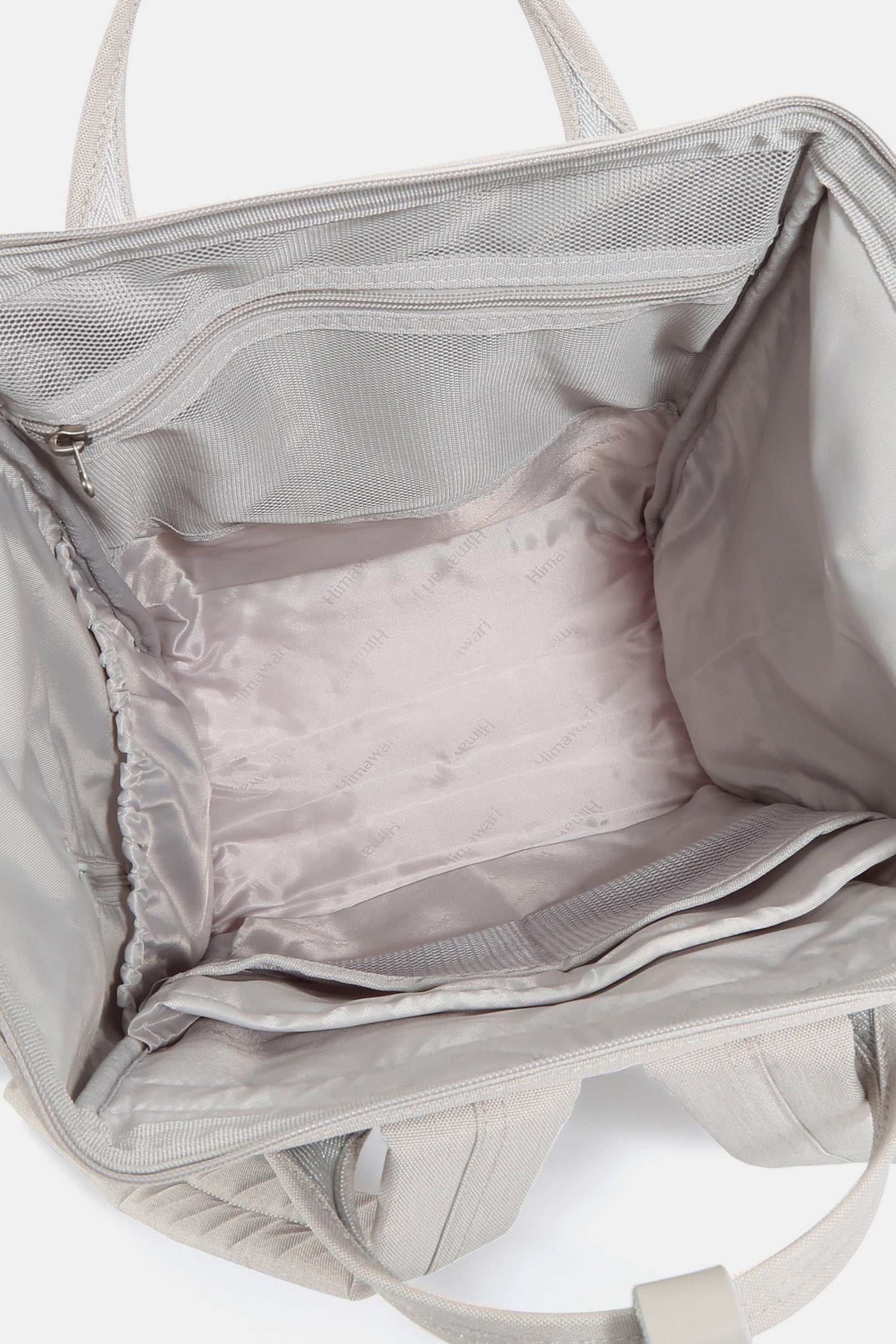 Himawari Contrast Waterproof Backpack Bag with External USB Port Himawari Contrast Waterproof Backpack Bag with External USB Port