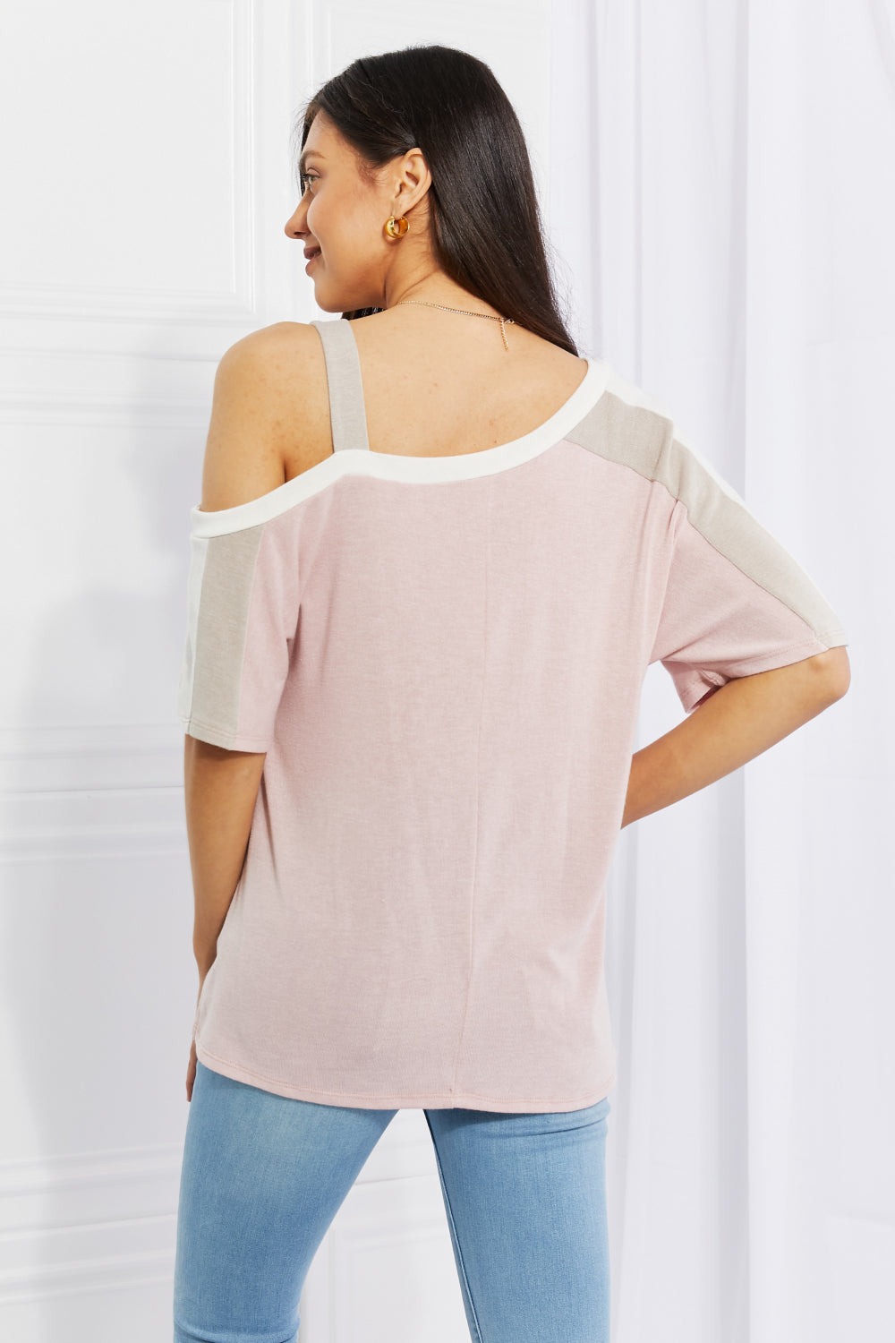 Andree by Unit Full Size Something Simple Cold Shoulder Tee Andree by Unit Full Size Something Simple Cold Shoulder Tee - TopFashionHQ