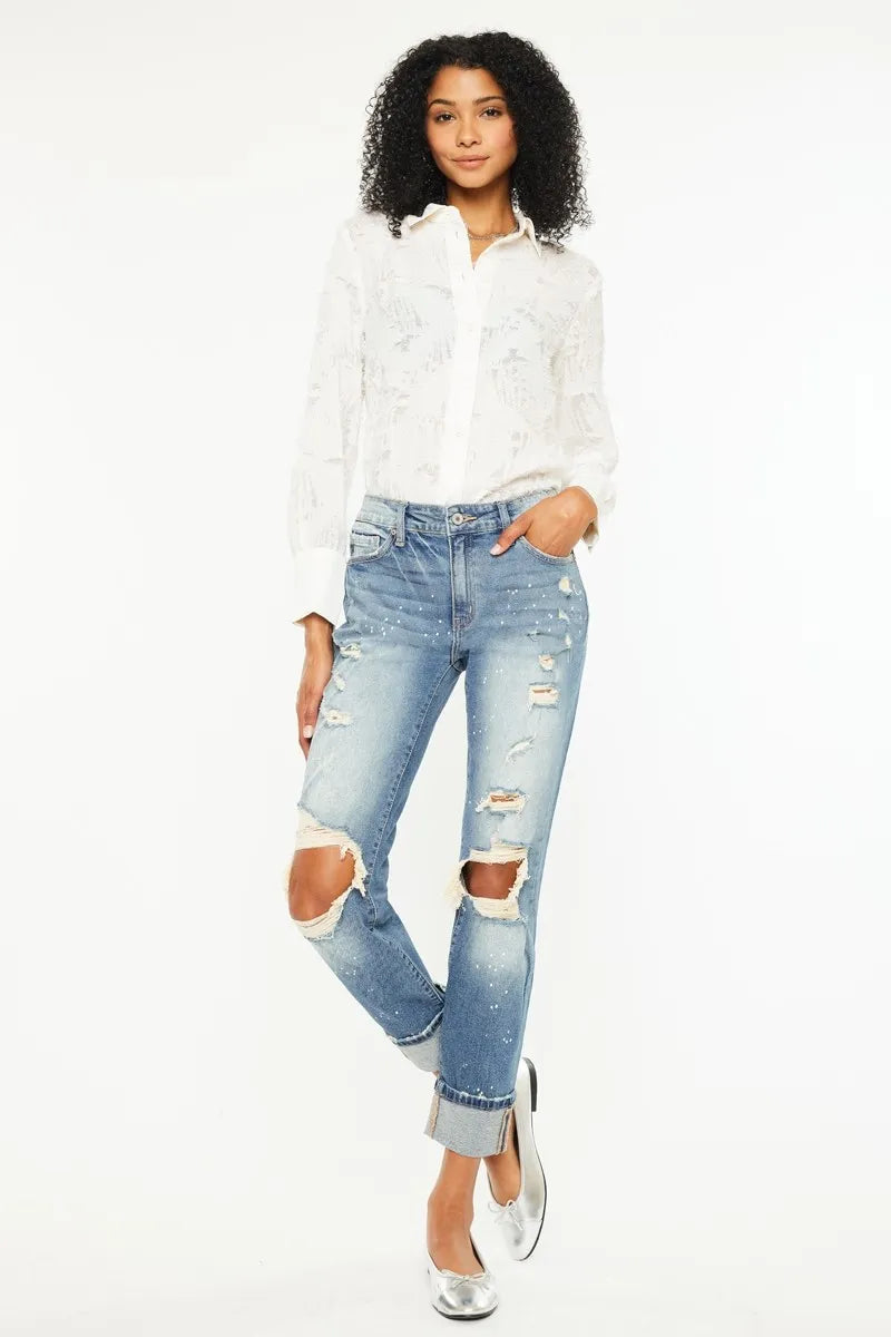 Kancan High Rise Distressed Boyfriend Fit Jeans 28ea86e2-8fbe-4c07-ab98-68b3bb5506c6-Max-Origin