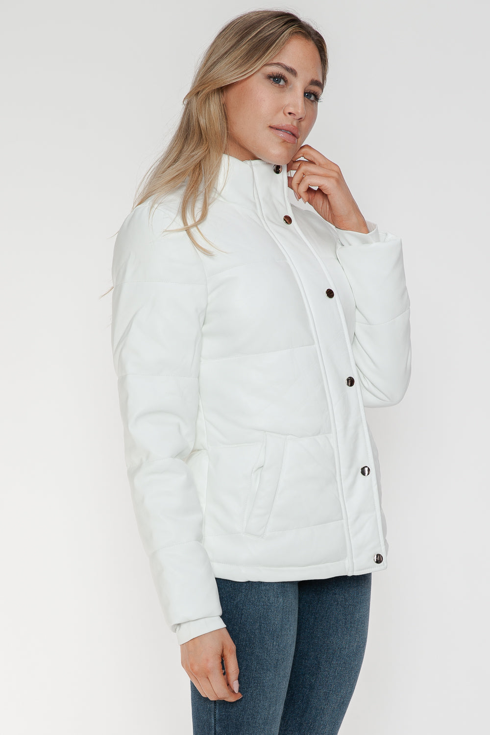 YMI Pocketed Zip Up Turtleneck Puffer Jacket YMI Pocketed Zip Up Turtleneck Puffer Jacket - TopFashionHQ