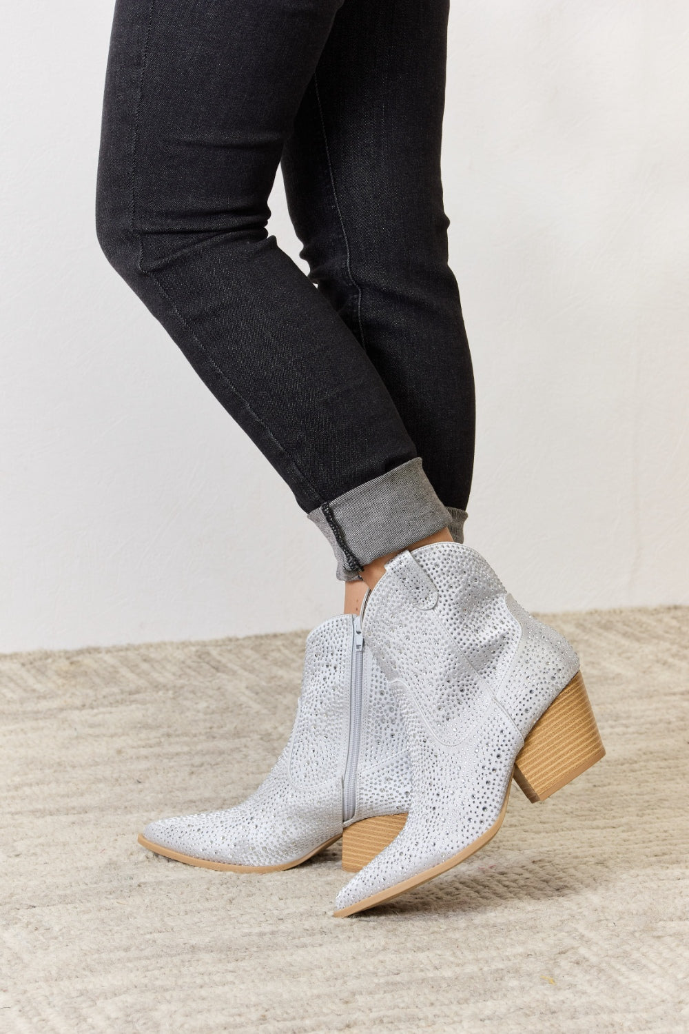East Lion Corp Rhinestone Ankle Cowboy Boots East Lion Corp Rhinestone Ankle Cowboy Boots - TopFashionHQ