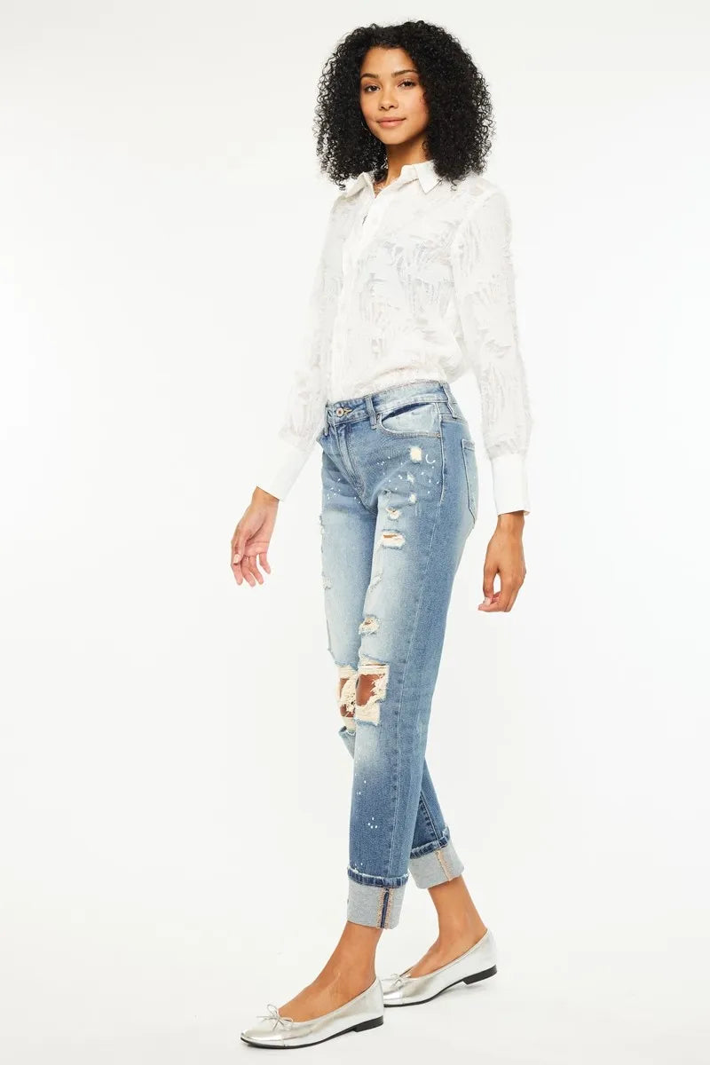 Kancan High Rise Distressed Boyfriend Fit Jeans 2b8d5808-fcdb-4008-9abf-9e26555b3712-Max-Origin