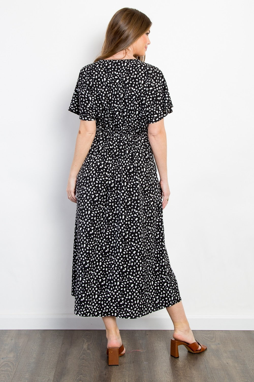 Be Stage Full Size Printed Smocked Waist Dress Be Stage Full Size Printed Smocked Waist Dress - TopFashionHQ