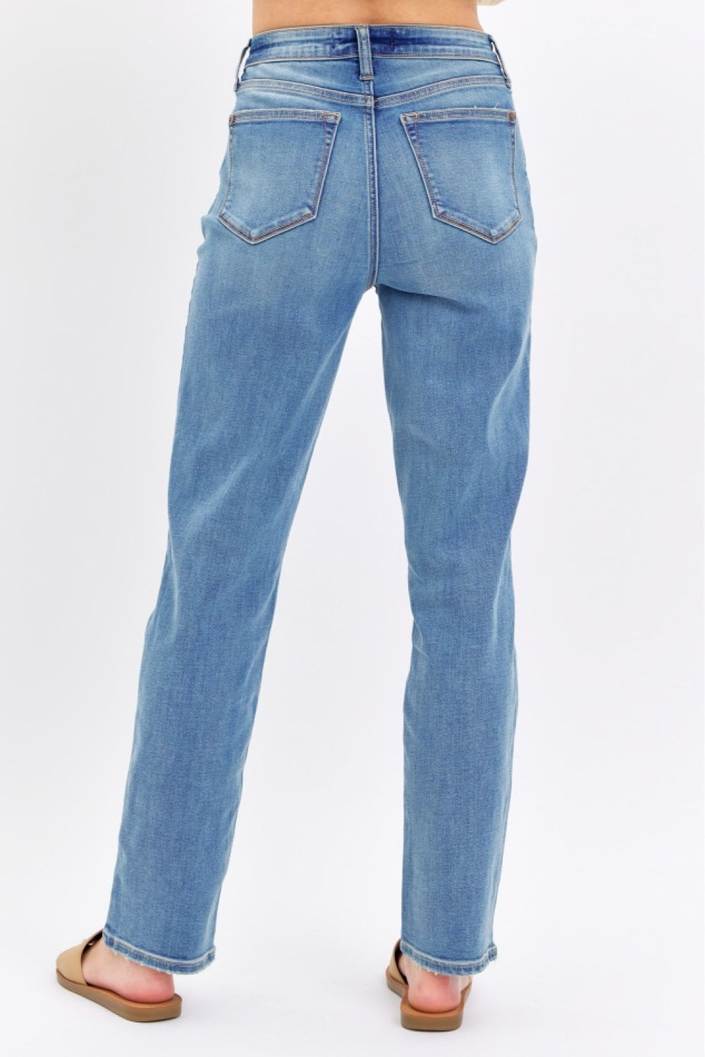 Judy Blue Full Size High Waist Straight Jeans Judy Blue Full Size High Waist Straight Jeans - TopFashionHQ