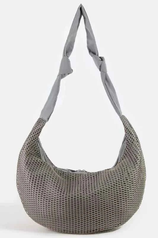 Fame Textured Mesh Knot Shoulder Bag Fame Textured Mesh Knot Shoulder Bag