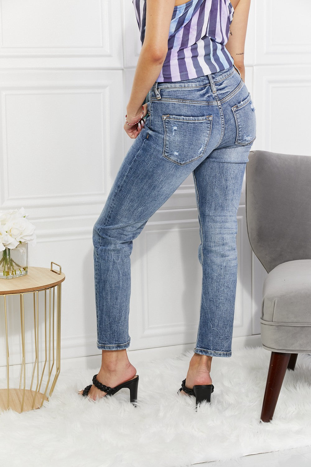 Kancan Full Size Amara High Rise Slim Straight Jeans Kancan Full Size Amara High Rise Slim Straight Jeans - TopFashionHQ