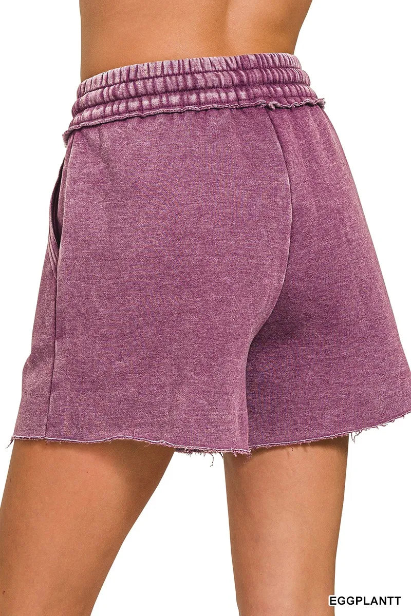 Zenana Acid Wash Fleece Drawstring Shorts With Pockets 2df41d3380d144f08d4e0ab5c3935015-Max-Origin