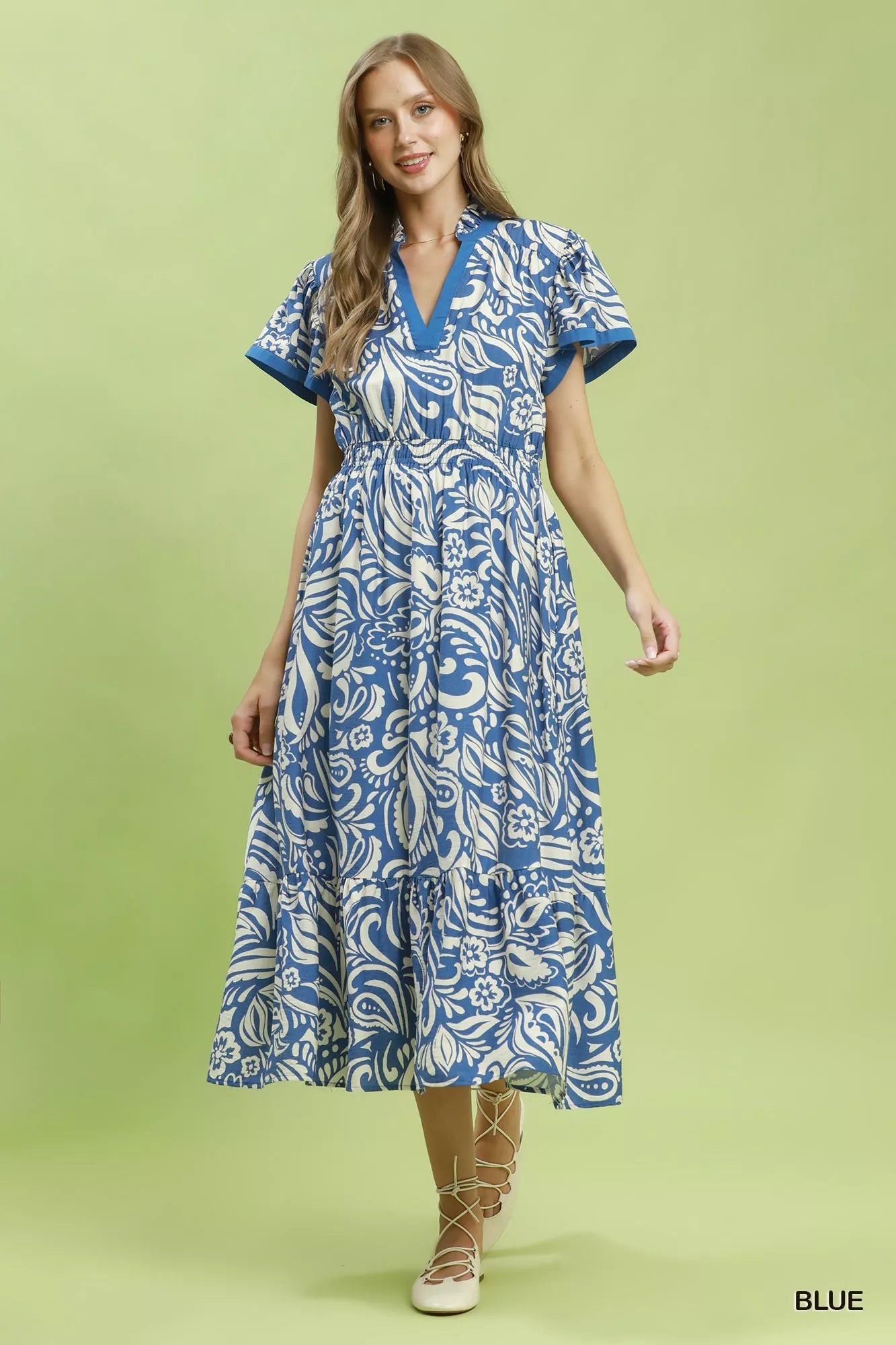 Umgee Paisley Print Midi Dress with Side Pockets 2e793fe4-9e7c-4d35-8604-29c889eb953f-Max-Origin