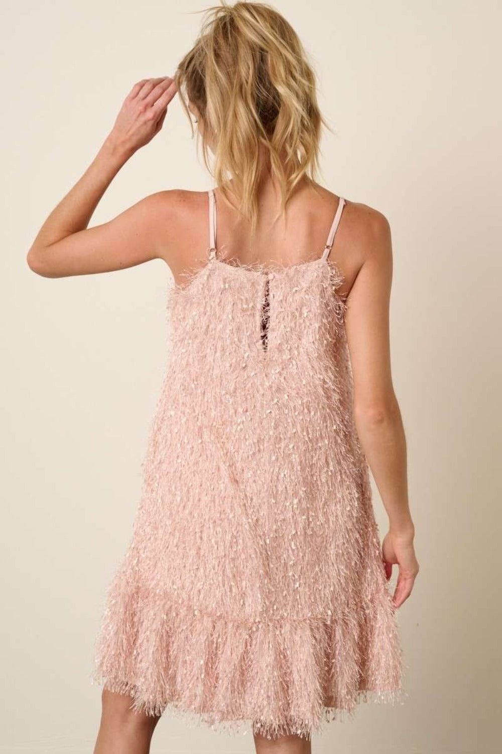 Mittoshop Feather Ruffle Hem Mini Cami Dress Mittoshop Feather Ruffle Hem Mini Cami Dress - TopFashionHQ