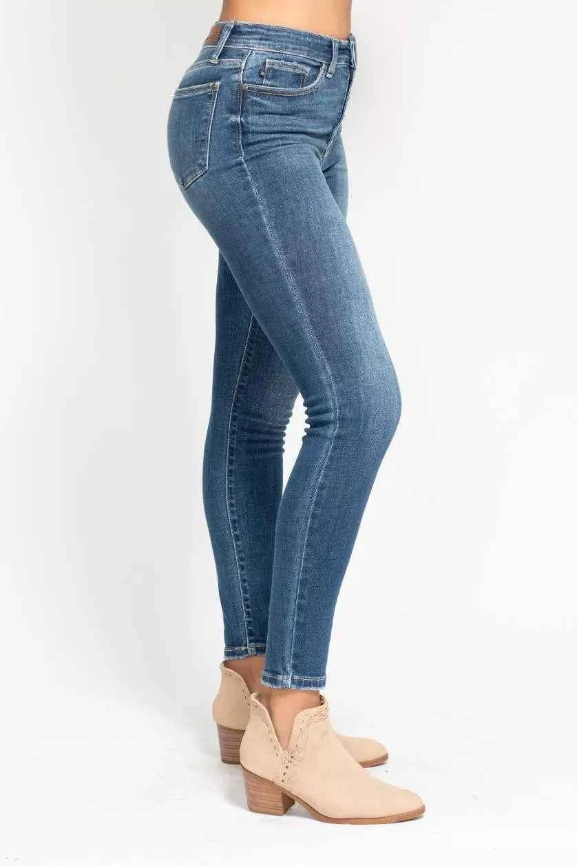 Judy Blue Full Size High Rise Button Fly Skinny Jeans Plus Size Judy Blue Full Size High Rise Button Fly Skinny Jeans Plus Size