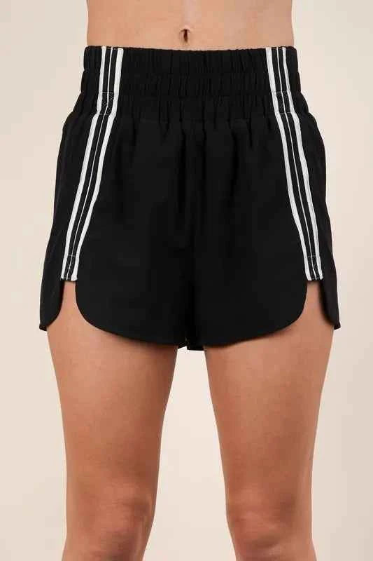 VERY J Striped Trim Detail Activewear Shorts VERY J Striped Trim Detail Activewear Shorts