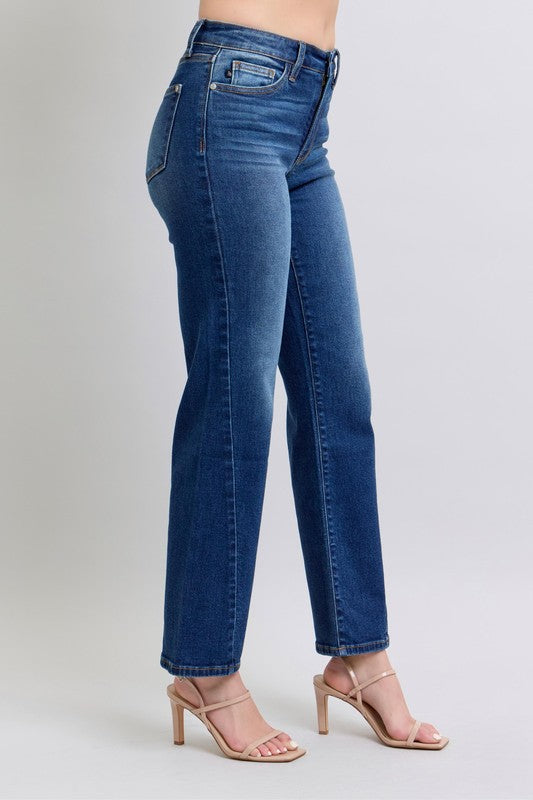 Judy Blue Full Size Side Seam Detail Straight Jeans with Pockets Judy Blue Full Size Side Seam Detail Straight Jeans with Pockets - TopFashionHQ