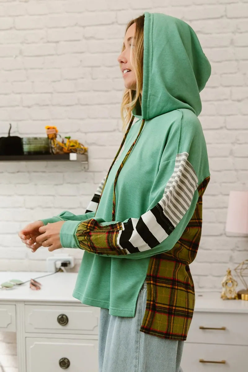 BiBi Plaid With Stripes Mix Match French Terry Hoodie 2fb454e4cfcc417f9b80e17d39ea3f25-Max-Origin