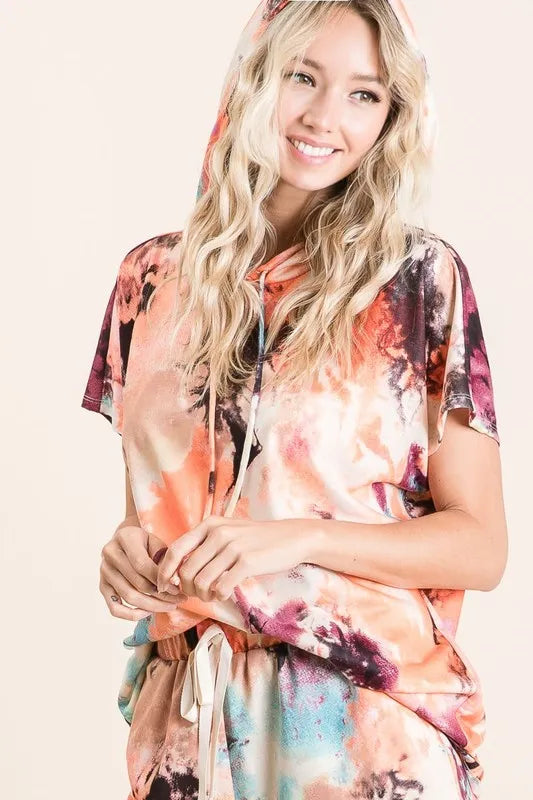 BiBi Tie Dye Terry Hoodie With Drawstring 30fe726ba60849c9bbbe4689b2c6da20-Max-Origin