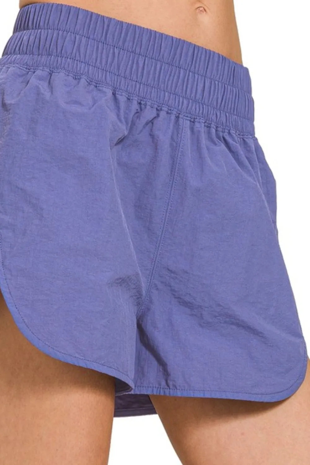 Zenana Windbreaker Smocked Waistband Running Shorts 312d9ed6-142b-4cdb-8670-aaffc5adc10c-Max-Origin