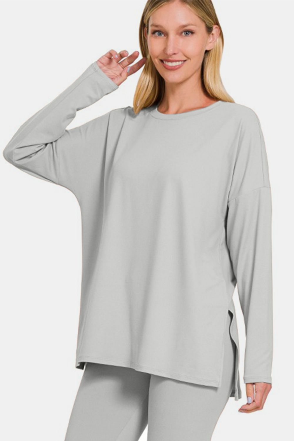 Zenana Full Size Brushed Microfiber Top and Leggings Lounge Set Zenana Full Size Brushed Microfiber Top and Leggings Lounge Set