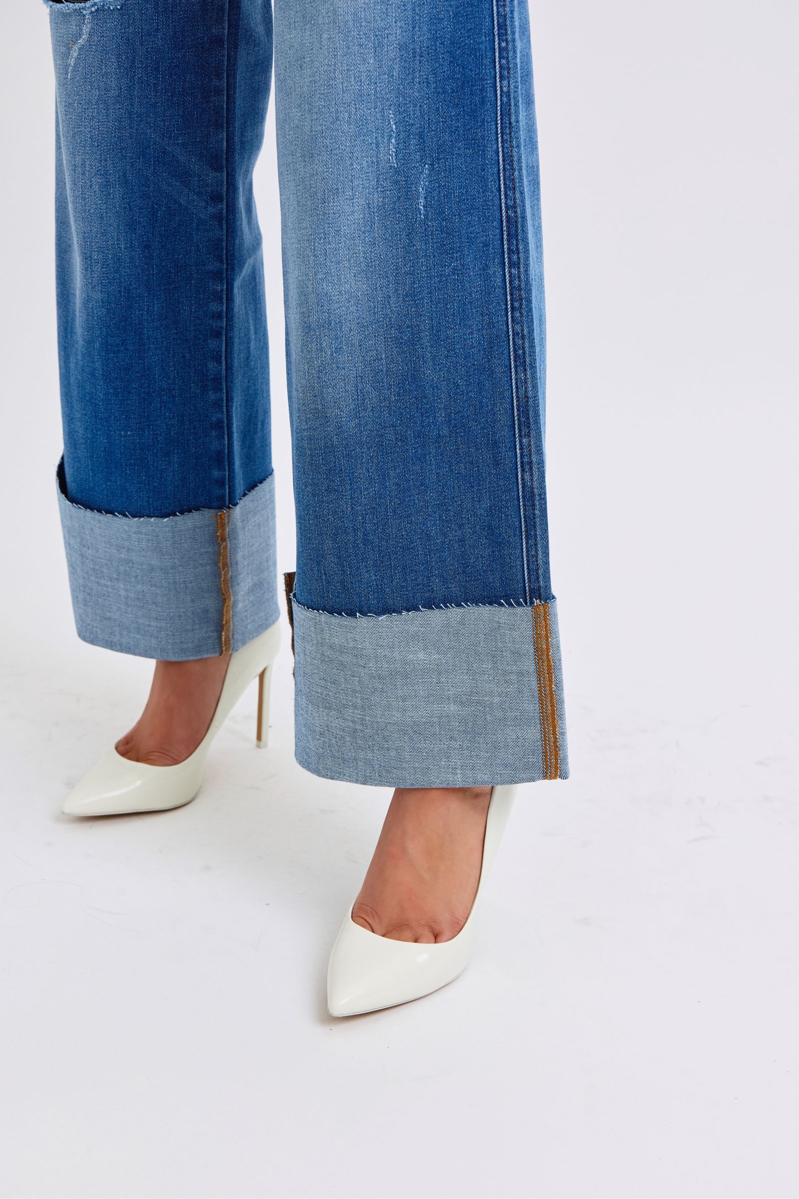 Judy Blue Full Size Distressed High Waist Wide Leg Jeans Judy Blue Full Size Distressed High Waist Wide Leg Jeans - TopFashionHQ