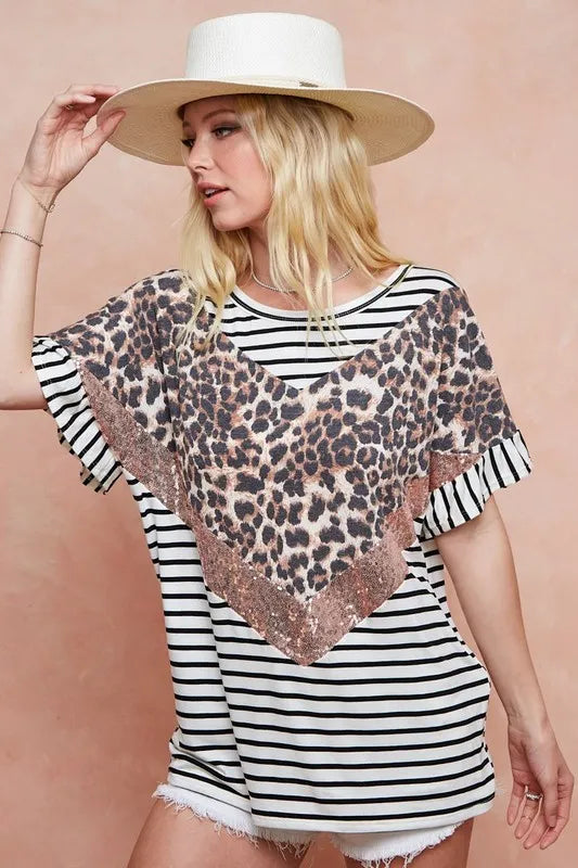 BiBi Stripe Rayon Span Knit Color Block Top With Leopard 3652b46f25414031a854ff865b72410d-Max-Origin