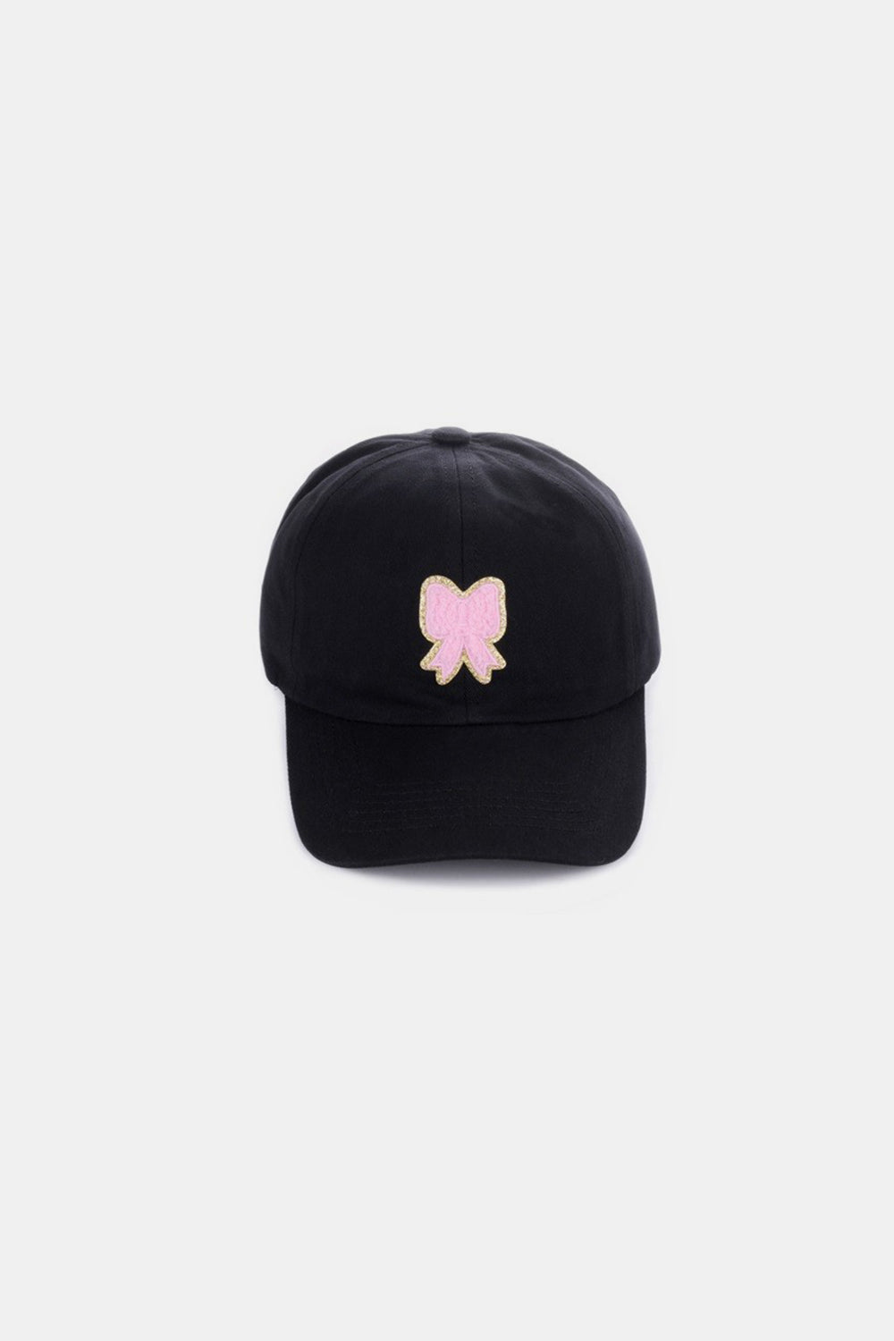 Zenana Ribbon Bow Chenille Patch Baseball Cap Zenana Ribbon Bow Chenille Patch Baseball Cap - TopFashionHQ