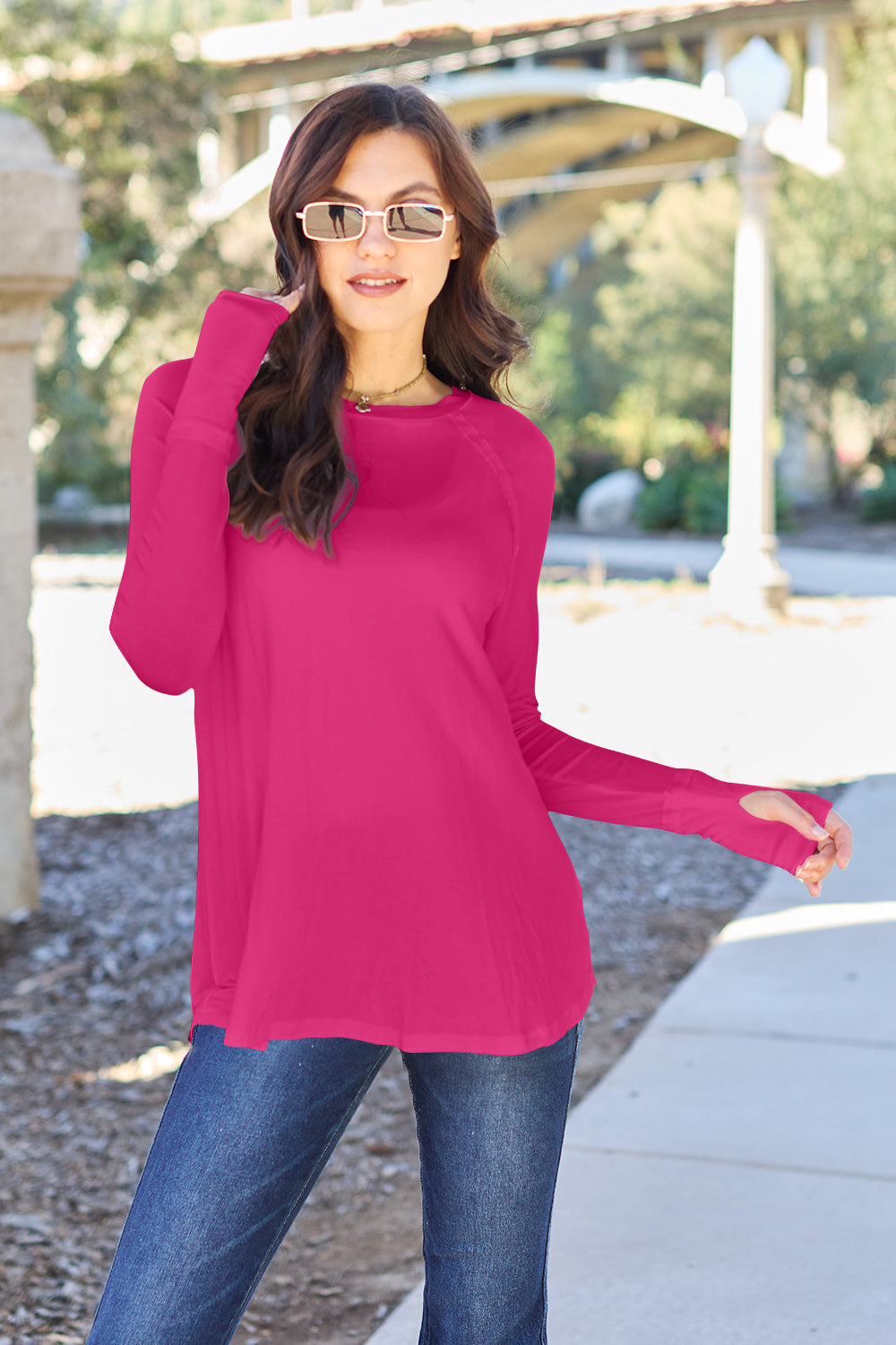 Basic Bae Full Size Round Neck Long Sleeve T-Shirt Basic Bae Full Size Round Neck Long Sleeve T-Shirt - TopFashionHQ