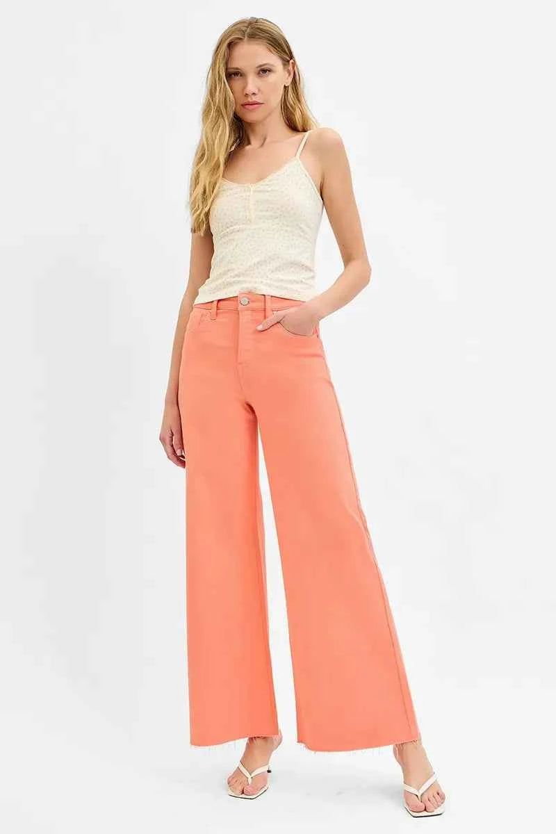 RISEN Full Size Tummy Control High Rise Wide Leg Palazzo Jeans Plus Size RISEN Full Size Tummy Control High Rise Wide Leg Palazzo Jeans Plus Size