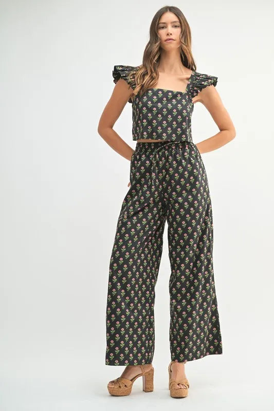 MABLE Floral Print Ruffle Top and Pants Set 37cf87c075be45588348f748be1b5d9d-Max-Origin