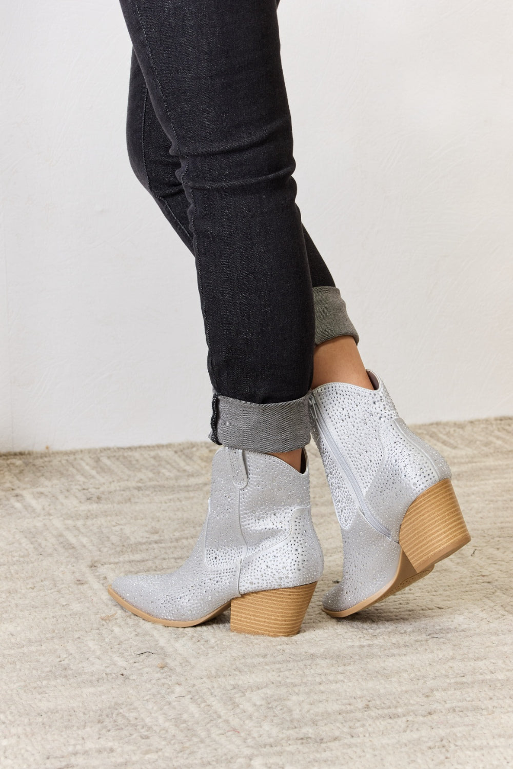East Lion Corp Rhinestone Ankle Cowboy Boots East Lion Corp Rhinestone Ankle Cowboy Boots - TopFashionHQ