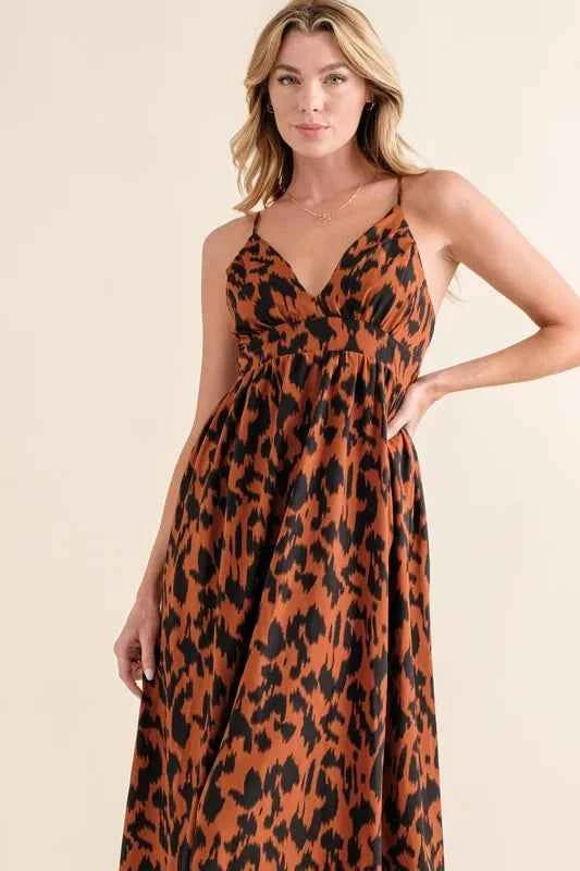 And The Why Leopard Print Plunge Maxi Dress And The Why Leopard Print Plunge Maxi Dress