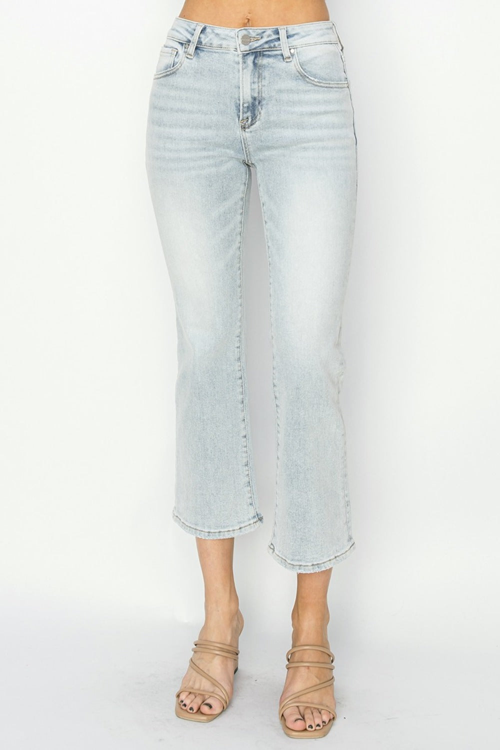 RISEN Full Size Mid Rise Cropped Flare Jeans RISEN Full Size Mid Rise Cropped Flare Jeans