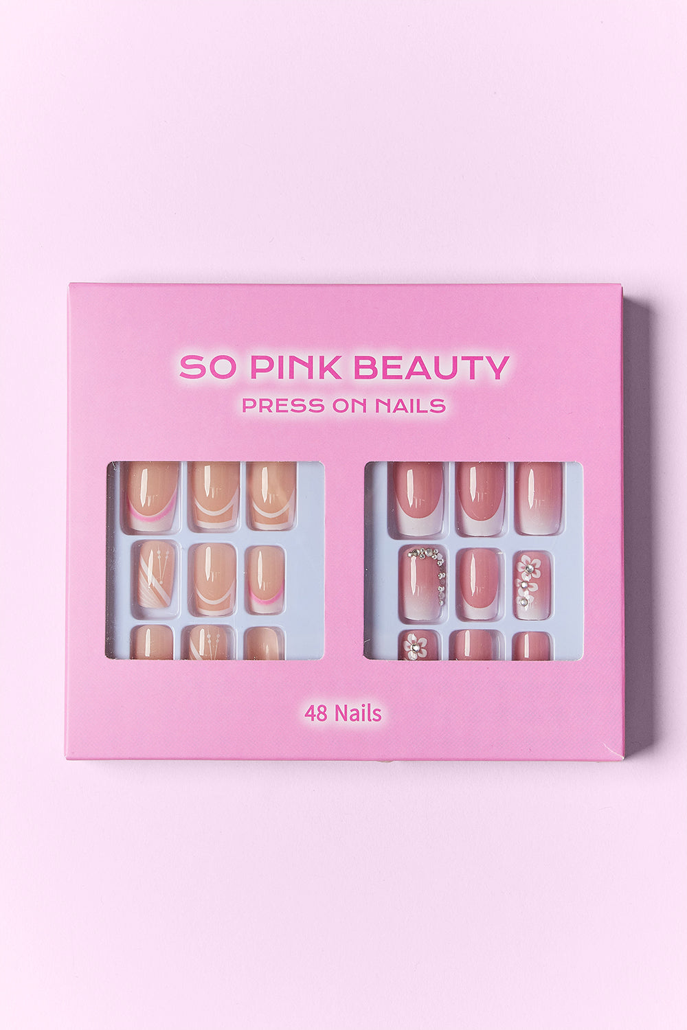 SO PINK BEAUTY Press On Nails 2 Packs SO PINK BEAUTY Press On Nails 2 Packs - TopFashionHQ