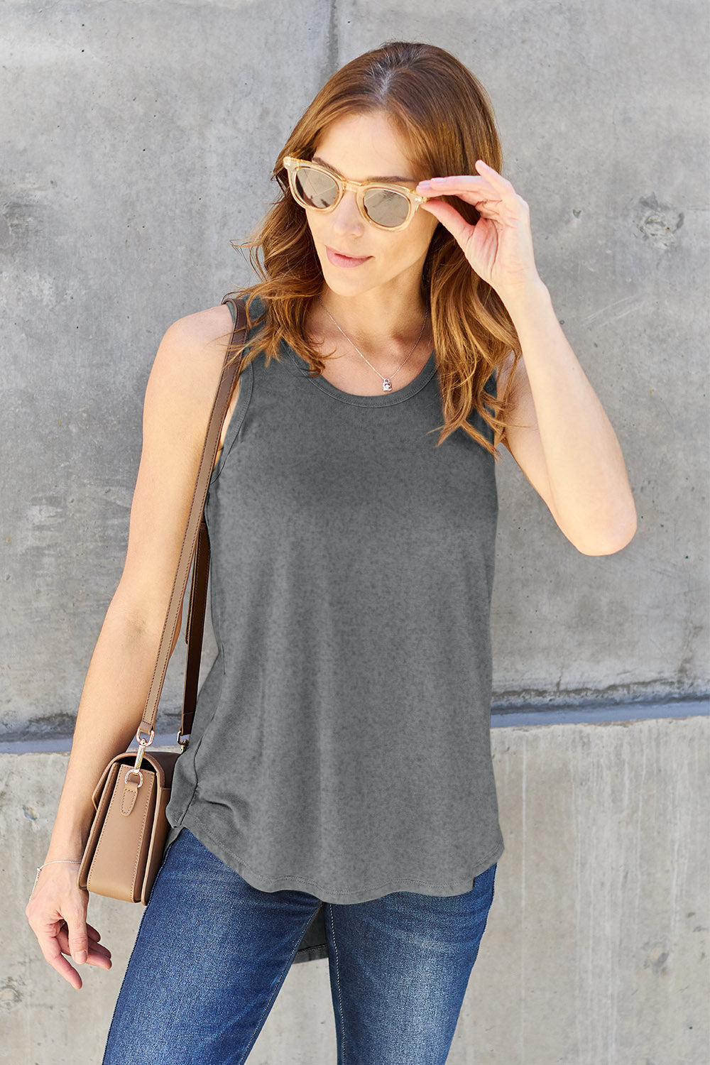 Basic Bae Full Size Round Neck Tank Basic Bae Full Size Round Neck Tank - TopFashionHQ