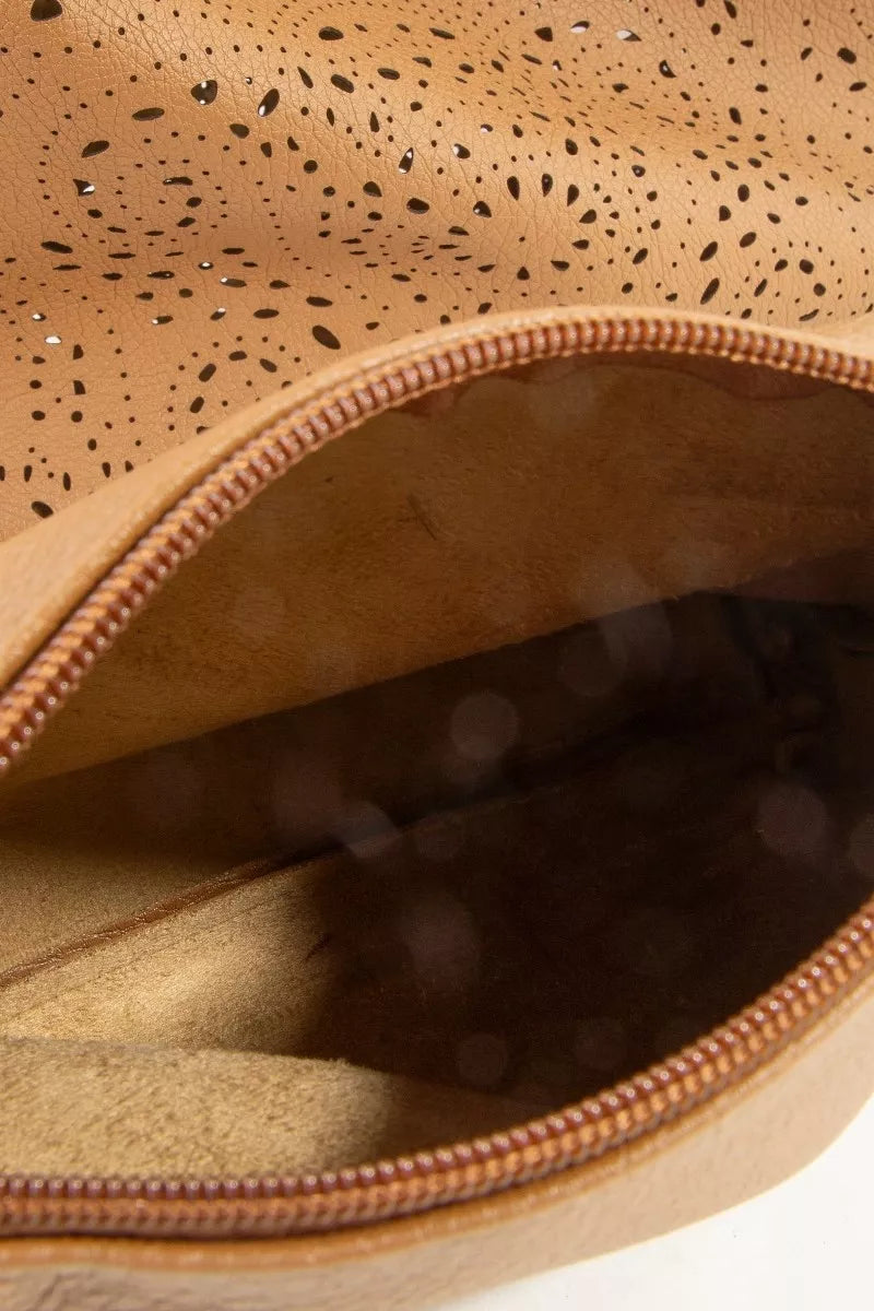 Fame Intricate Cutout Motif Leather Shoulder Bag 3b04733d-0757-4889-9ed1-7be37b0932b0-Max-Origin